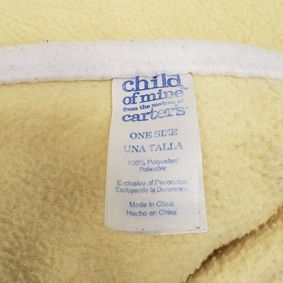 Child of Mine Carters Baby Blanket Giraffe Toucan Bird Squeaker Yellow White - Picture 7 of 9